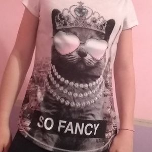 Justice So fancy cat shirt